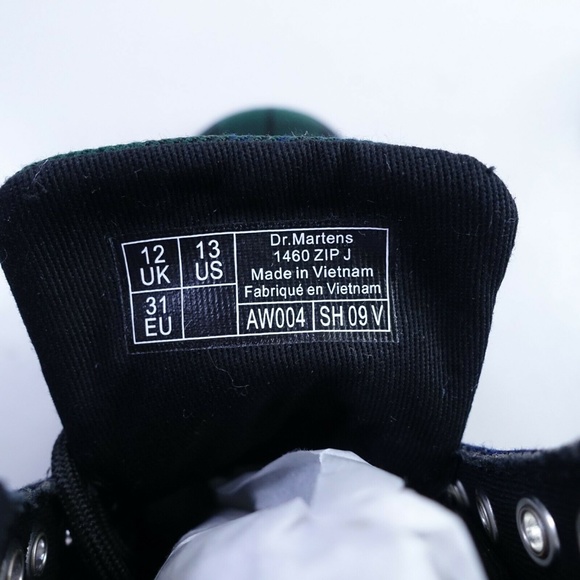 NEW Dr. Martens 1460 Tartan Side Zipper Boots - Picture 2 of 6